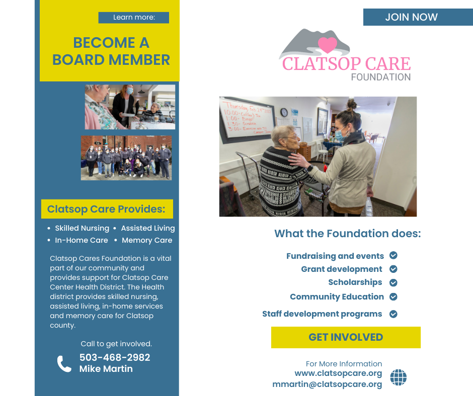 Become a Clatsop Care Foundation Board Member